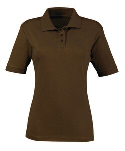 Alexandra Women's Polo Shirt with Ribbed Collar and Cuffs, Chocolate Large | Buy Online | Alexandra&trade; | Fisher Scientific