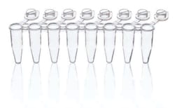 Brand X120 8-PCR Tube 0.2ml Strip, w/individually attached flat cap, non-sterile,