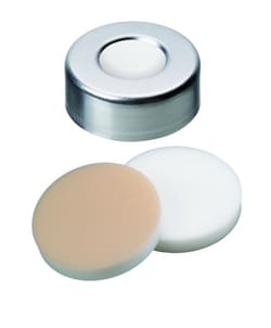 Kinesis X1000 Crimp cap combination seal plain, centrehole silver aluminium