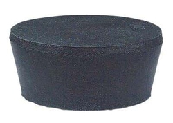 Cole Parmer Solid black rubber stopper, standard size 14, Quantity: cada