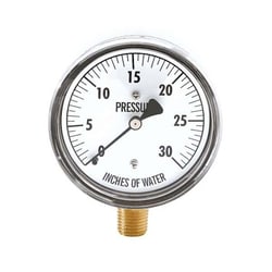 Cole Parmer Pressure Gauge ~ 1/4' NPT(M) process connection,, Quantity: