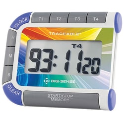 Cole-Parmer™ Digi-Sense Traceable™ Color Frame Four-Channel Timer with Calibration
