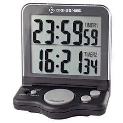 Cole-Parmer™ Digi-Sense™ Dual-Display 2-Channel Jumbo-Digit Digital Clock/Timer