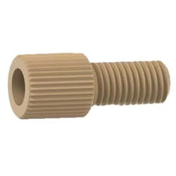 Cole Parmer Idex P-331 Super Flangeless Nut, Standard Knurl,Natural PEEK,