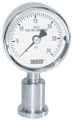 Dry Center Back Mount Pressure Gauge With 2.5" Dial, 0-30