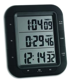 Dostmann Electronic Triple Timer XL, triple timer/clock with LCD Display,