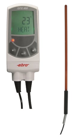 Ebro Electronic Elektronisches Kontaktthermometer GFX460-G mitPt1000-Edelstahlfühler,