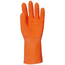 Covergard Safety X12 P.GLOVES LATEX CRIMPED OR. S8, Quantity: 12 pairs