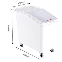 Gilac 100 L Ingrediensbeh llare med lock och 4 hjul Hjulhus i st&aring;l | Buy Online | Gilac&trade; | Fisher Scientific