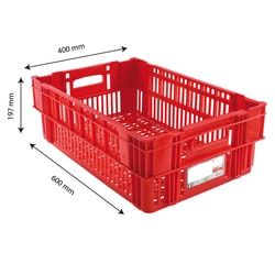 Gilac HACCP Nesting Stacking Perforated Crate 37 L | Buy Online | Gilac&trade; | Fisher Scientific