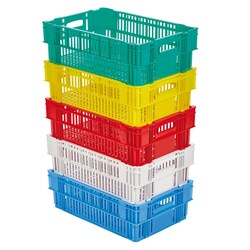 Gilac Nesting Stacking Perforated Crate 37 L | Buy Online | Gilac&trade; | Fisher Scientific