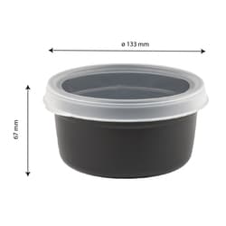 Gilac Round Black Airtight Box with Clear Lid 0.5 L | Buy Online | Gilac&trade; | Fisher Scientific