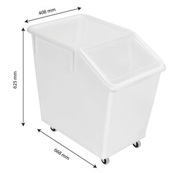 Gilac 80 L Ingrediensbeh llare med 4 hjul Klart lock | Buy Online | Gilac&trade; | Fisher Scientific