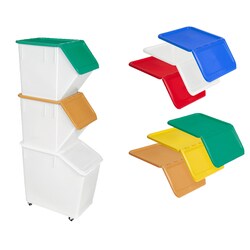 Gilac 80 L Ingrediensbeh llare med 4 hjul Klart lock | Buy Online | Gilac&trade; | Fisher Scientific