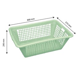 Gilac Large Laundry Basket, 130 L Almond Green | Buy Online | Gilac&trade; | Fisher Scientific