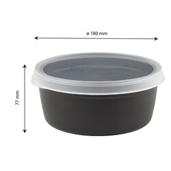 Gilac Round Black Airtight Box with Clear Lid 1.2 L | Buy Online | Gilac&trade; | Fisher Scientific