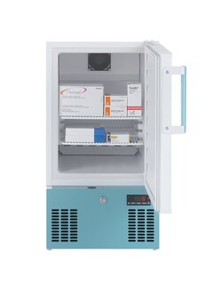 LEC Refrigeration PEGR41UK Pharmacy Essential fridge 41Lt,glass door,benchtop,W379