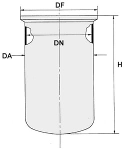 HWS Labortechnik HWS flat ground vessel, DN 100, 250ml, type, Quantity: