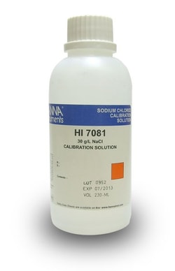 Hanna Instruments SALT SOLUTION 30G/L NACL 500ML FOR HI-931102(1997), Quantity: