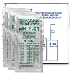 Hanna Instruments PH 7.01 BUFFER SACHETS 25 PIECES OF 20ML EACH, Quantity: