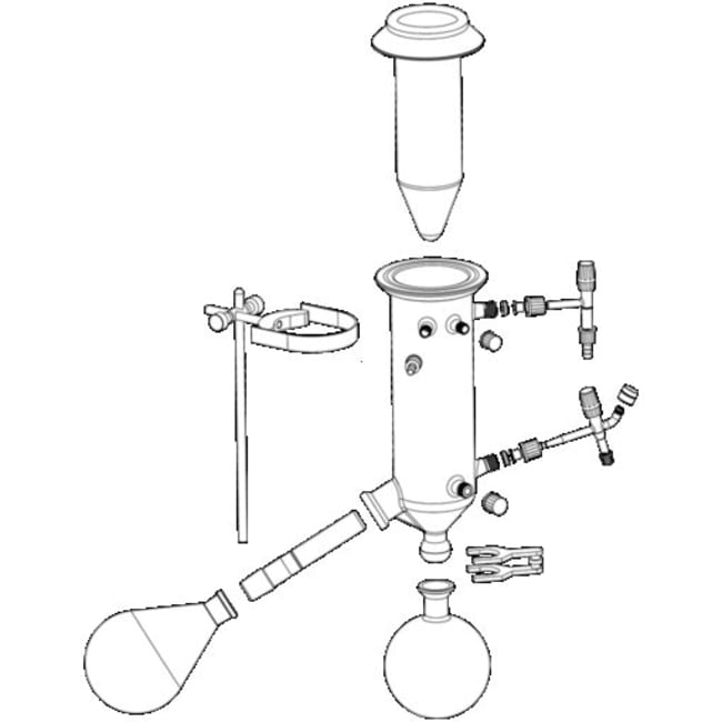 Heidolph™ Glassware Set Dry Ice Condenser (Lowboiling Solvents