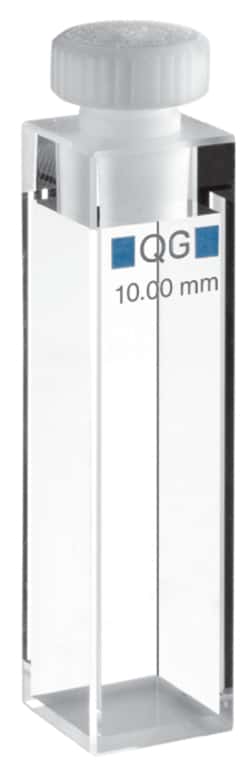 Hellma Macro Cuvette, General Purpose, Fluorescence, FS4C-QS/QG with Stopper 10 x 10 mm | Buy Online | Hellma | Fisher Scientific