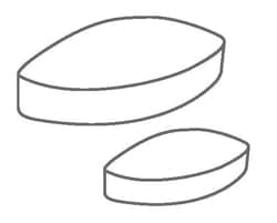 IKA X5 IKAFLON 70 ellipse, Magnetic stirring bar, ellipse, 70x20 mm, Quantity: