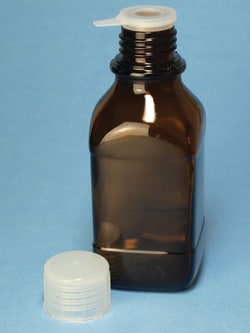 Karl Hecht Gewindeflaschen, Braunglas, kunststoff-beschichtet, Gewinde