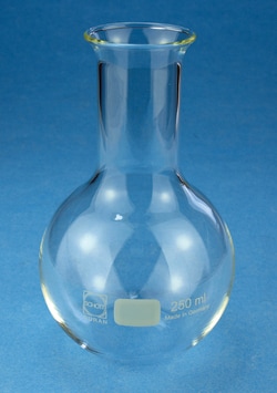 Karl Hecht Flat bottom flask made of DURAN, narrow neck 100ml, Quantity: