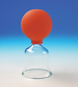 Karl Hecht Cupping glass with sucktion ball D=3 cm, Quantity: Each