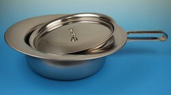 Karl Hecht Bedpan, 18/10 stainless steel, with knob lid, Quantity: cada