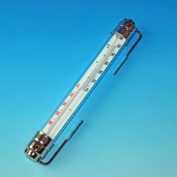 Karl Hecht Vienna window thermometer, metal fitting 20 cm, Quantity: Each