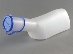 Karl Hecht Plastic male urine bottles, Graduated,, Quantity: Each