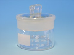 Karl Hecht Weighing glasses with NS handle lid, low form, Quantity: Each