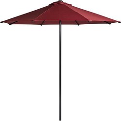 Manutan Burgundy Parasol - 2.3m Diameter - Black Aluminium Frame, Quantity: