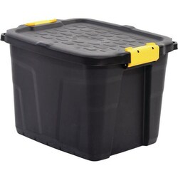 Manutan X2 42L Heavy Duty Box with Lid - Black, Quantity: Pack of 2