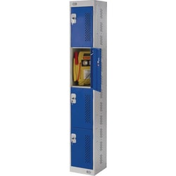 Manutan Blue 4 Door Tool Charging Locker HxWxD 1800x300x450mm, Quantity: