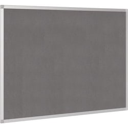 Manutan Framed Felt Grey Noticeboard - HxW 1200x900mm AYDA, Quantity: Each