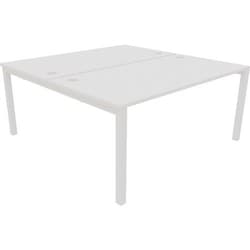 Manutan ASTROLITE White Frame Back to Back Desk 1600x800mm White, Quantity: