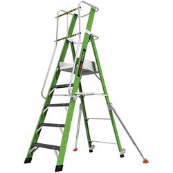 Manutan Fibreglass Step Ladder - 5 Tread - Little Giant Stadium 2.0, Quantity: