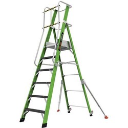Manutan Fibreglass Step Ladder - 6 Tread - Little Giant Stadium 2.0, Quantity: