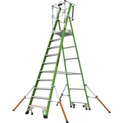 Manutan Fibreglass Step Ladder - 10 Tread - Little Giant Safety Cage, Quantity: