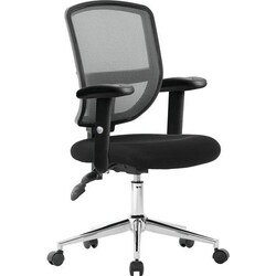 Manutan Black Office Chair - Adjustable Arms - Mesh Back - Nexus, Quantity: