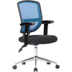 Manutan Blue Office Chair - Adjustable Arms - Mesh Back -Nexus, Quantity: