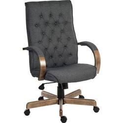 Manutan Fabric Executive Office Chair - Grey - Warwick, Quantity: Each