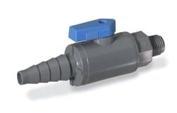 Masterflex BALL VALVE, 2-WAY, 1/4' NPT(M) X TAPERED BARB, Quantity: Each