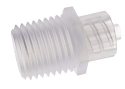Masterflex X25 Adapter, polypropylene, male luer lock to 1/4-18 thread,