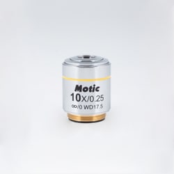 Motic CCIS® LM Plan achromatic objective LM PL 10X/0.25(WD=17.5mm), Quantity: