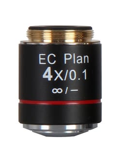 Motic CCIS Plan achromatic objective EC PL 4X/0.1 (WD=15.9mm), Quantity: