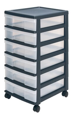 Multiroir Controlec Plastic storage cart - 6 drawers - 380x300xH670 mm,